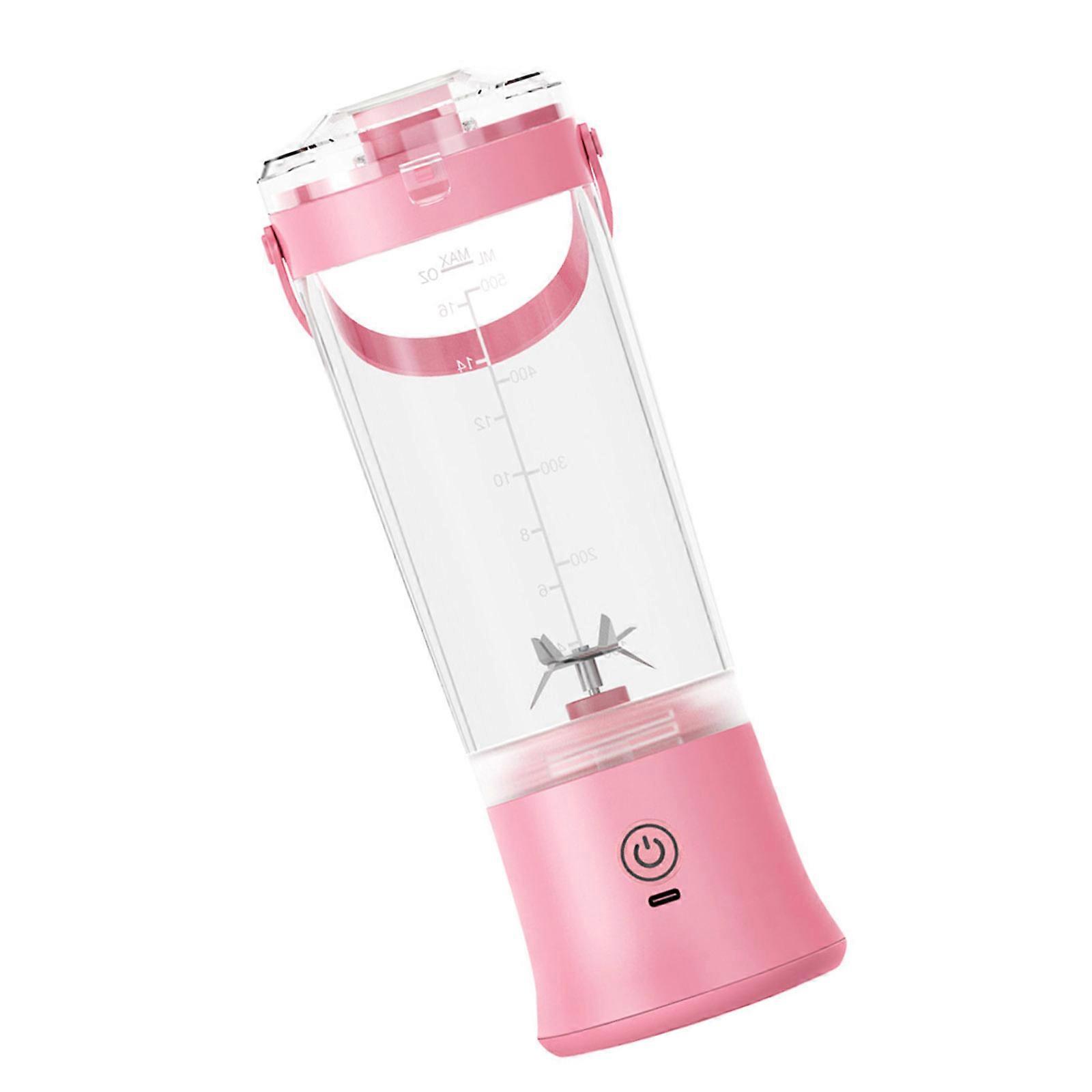 Practical Plastic Juicer Machine with Detachable Parts Easy Cleaning Juicing Tool Travel Juices Maker Plastic Texture  Pink
