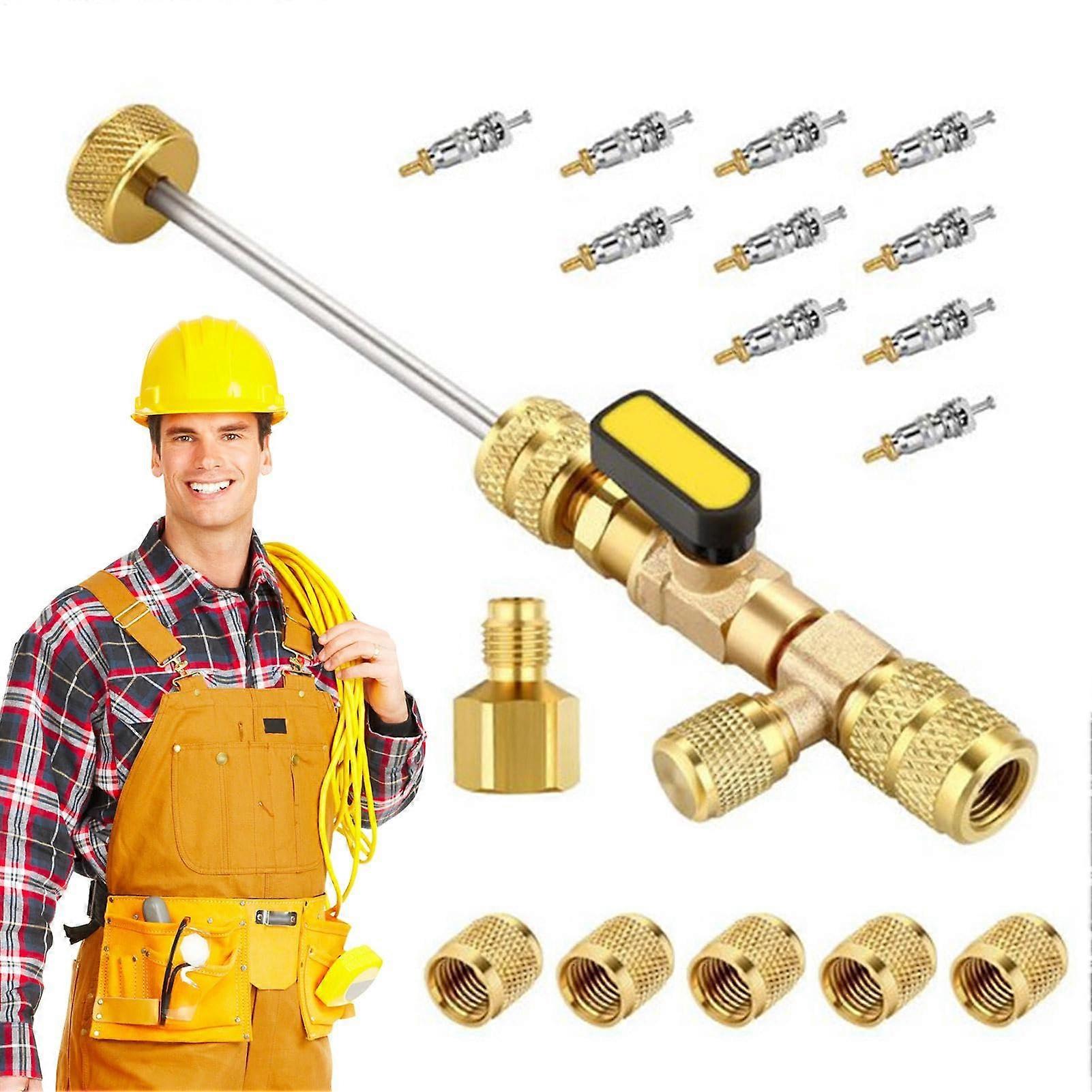 Valve Core Removal Tool for Car and HVAC, Quick Core Extractor  Kit with Spare Cores