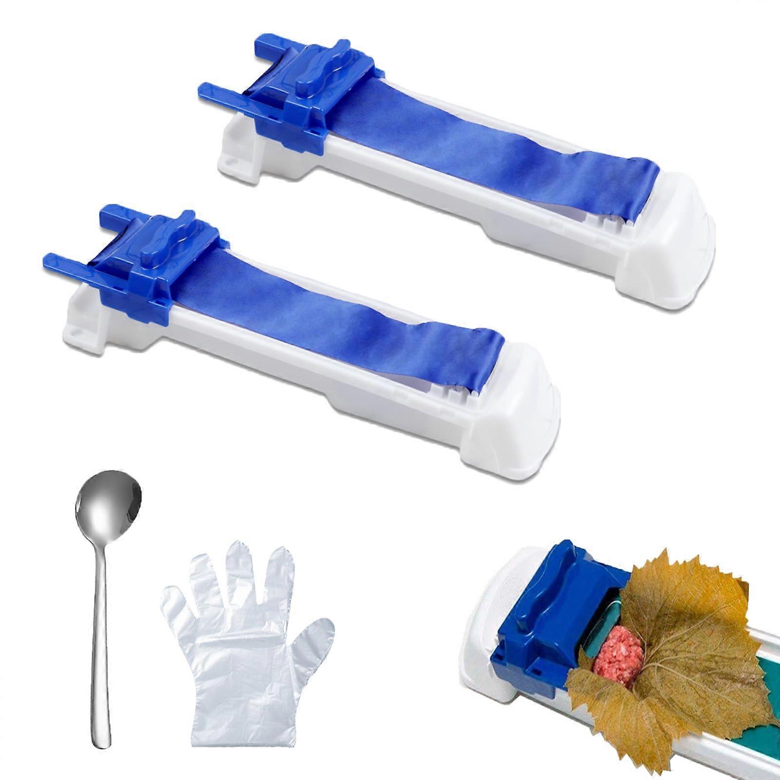Lumpia Maker and Sushi Roller Set, Quick Manual Vegetable Meat Roll Tool, Blue 2pcs