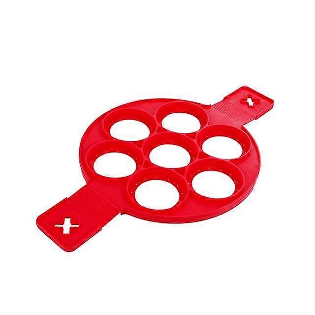 Silicone Egg Ring Pancake Mold Non Stick 7 Hole Heat Resistant for Breakfast Cooking