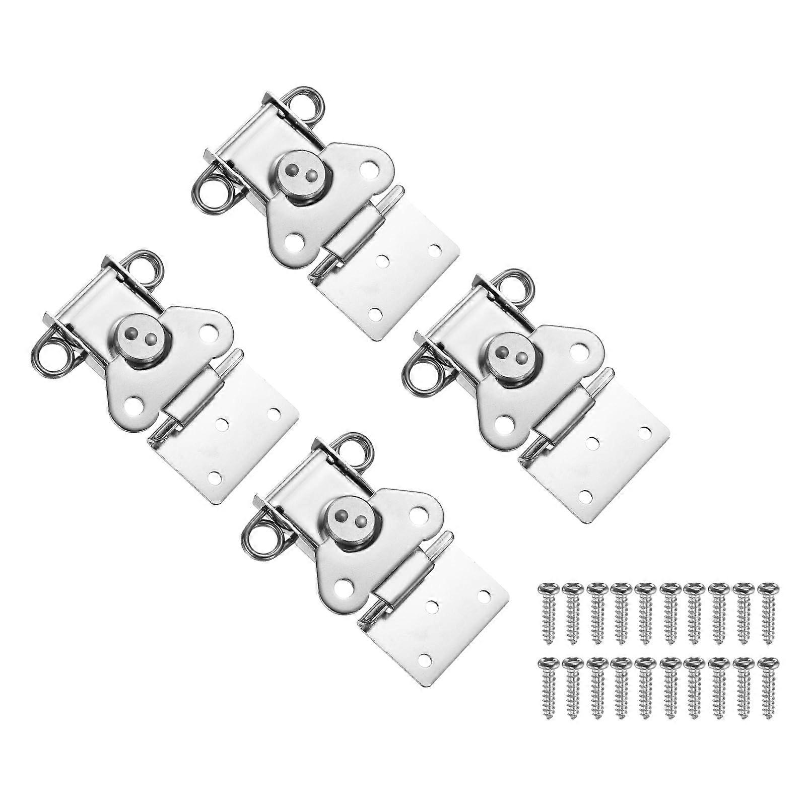 Spring Loaded Butterfly Twist Latch Set 4 Pcs Steel Toggle Lock Waterproof Chrome for Toolbox