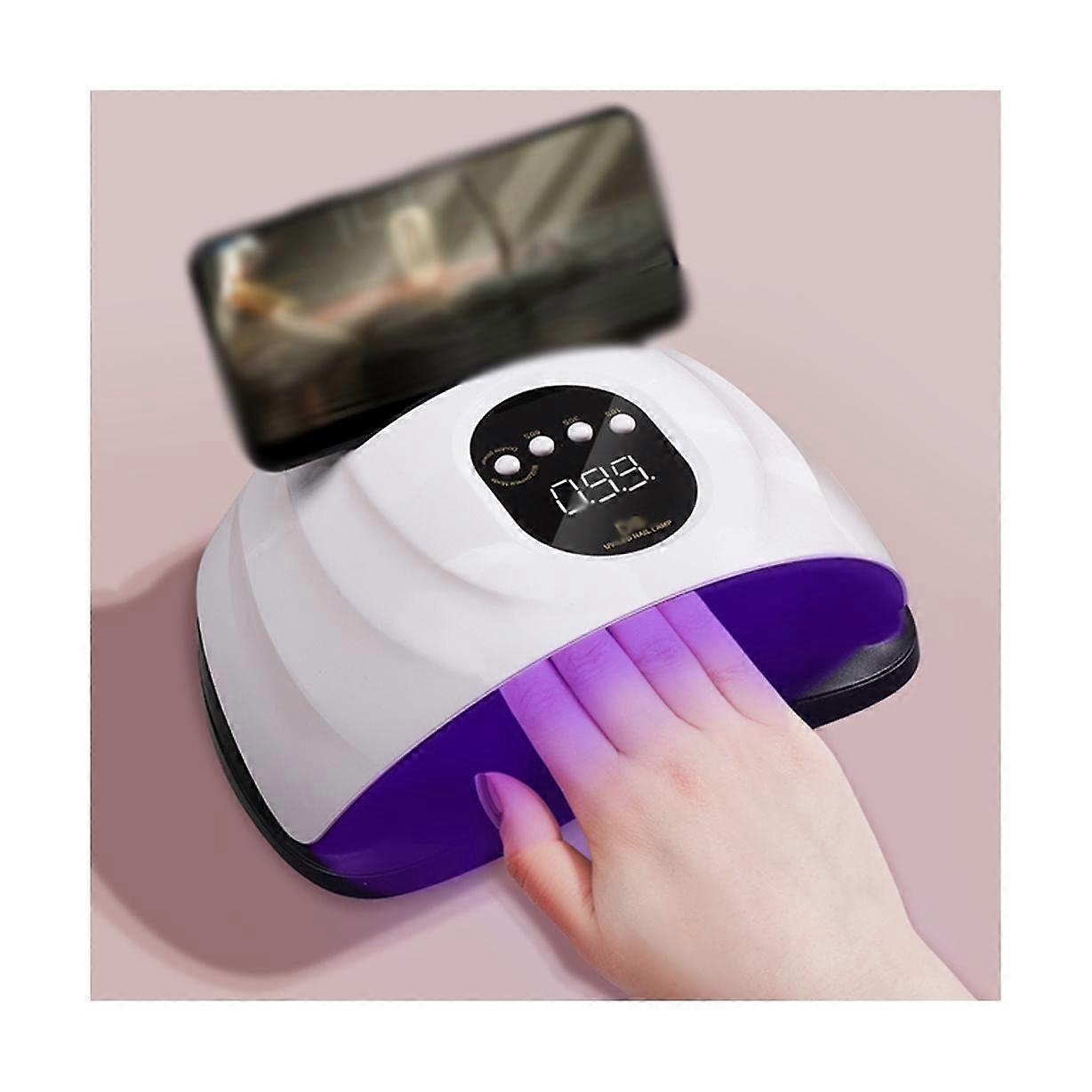 Professional UV LED Nail Lamp Gel Polish Dryer with Automatic Sensor LCD Display and Removable Base