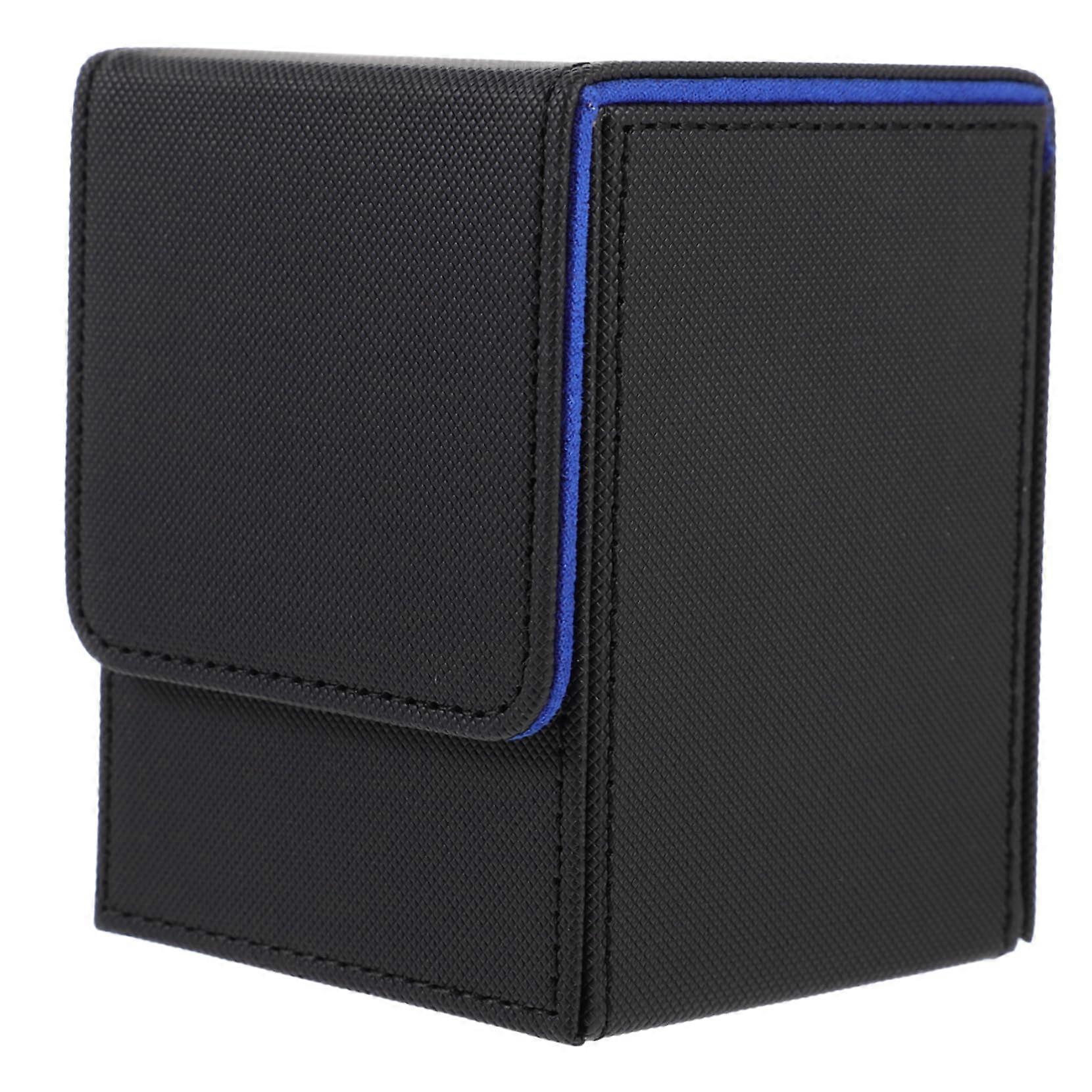 PU Leather Playing Card Storage Box with Corner Protection and Compact Deck Organizer