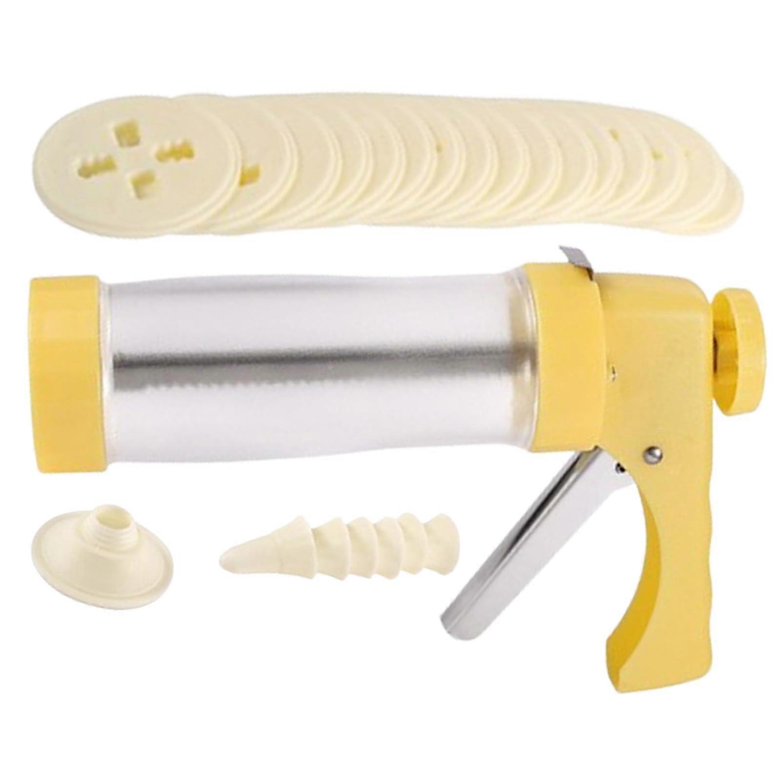 Cookie Press with 16 Discs and 6 Nozzles for Biscuits Cupcakes Churros Baking