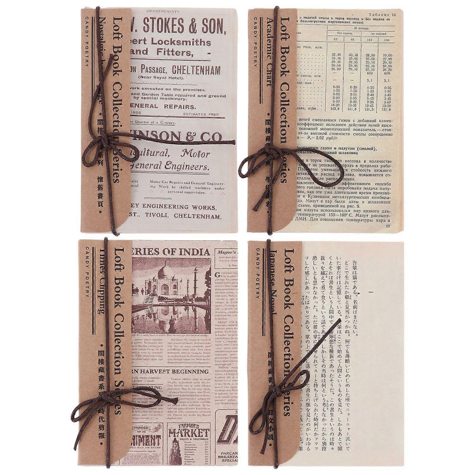 240pcs Classic Background Papers Wrapping Material Papers Scrapbook Ornament