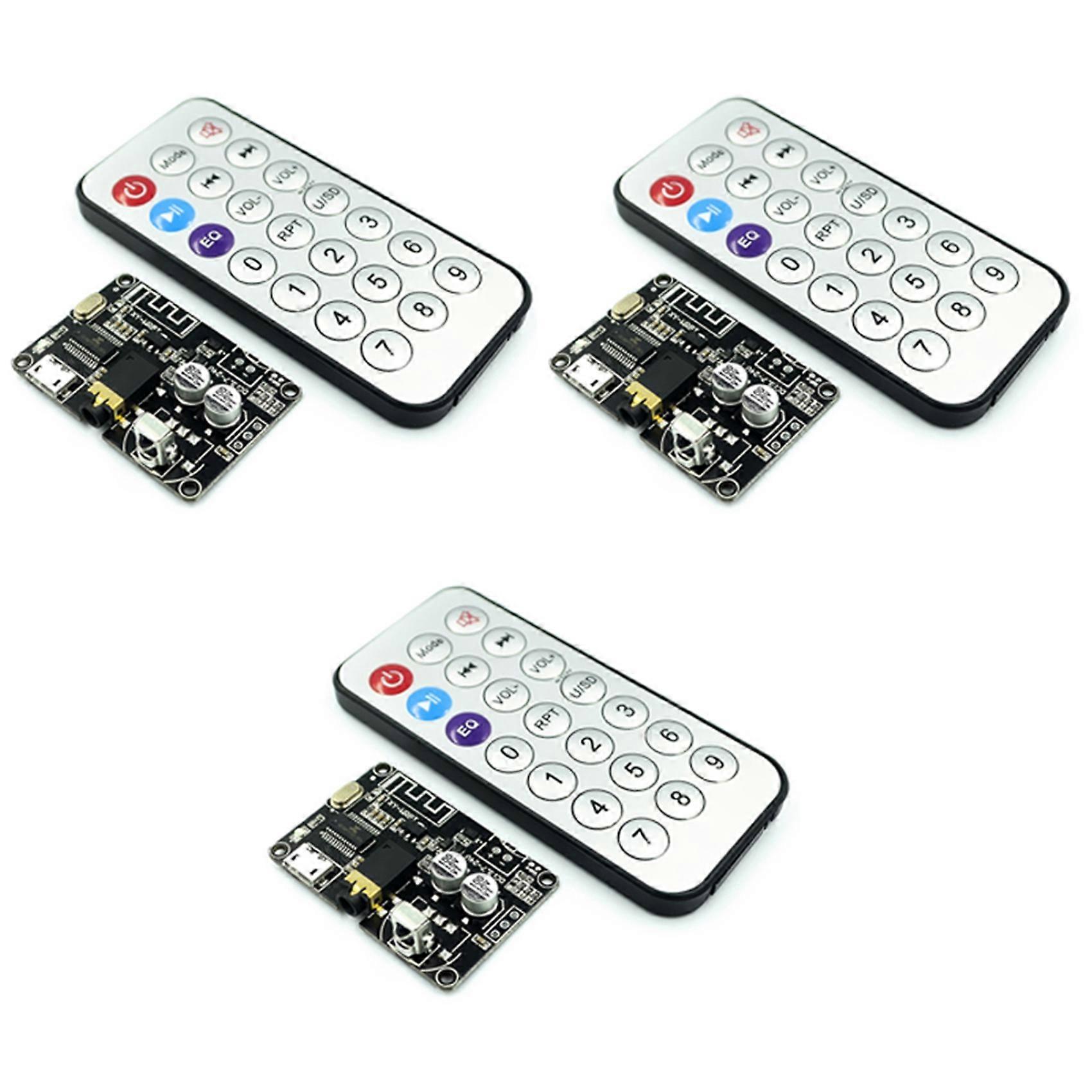3X Bluetooth Audio Receiver Board Bluetooth 5.0 MP3 Lossless Decoder Board Wireless Music Module with Remote Control