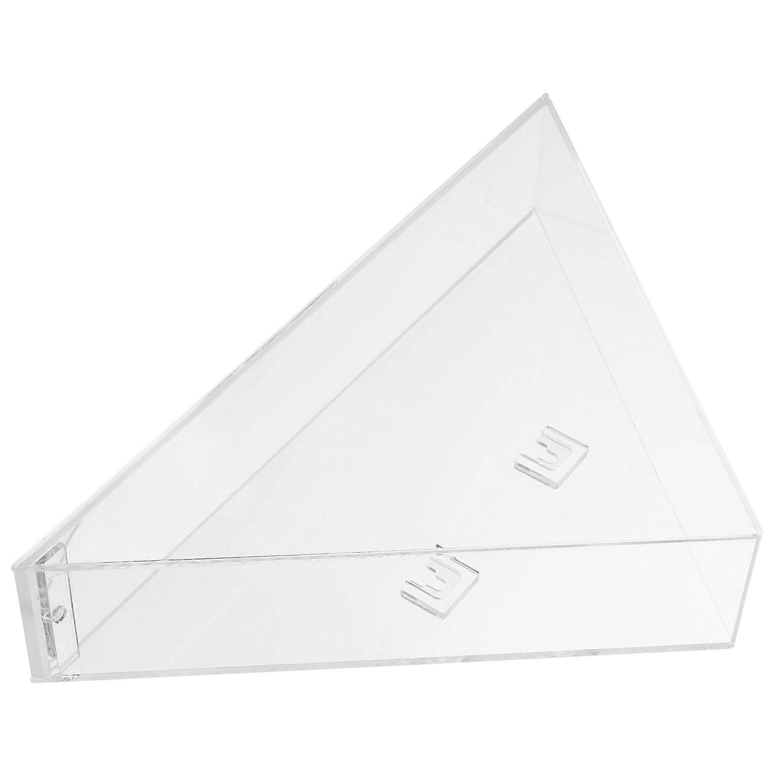 Flag Case for Storage Clear Acrylic Display Box Triangular Shape