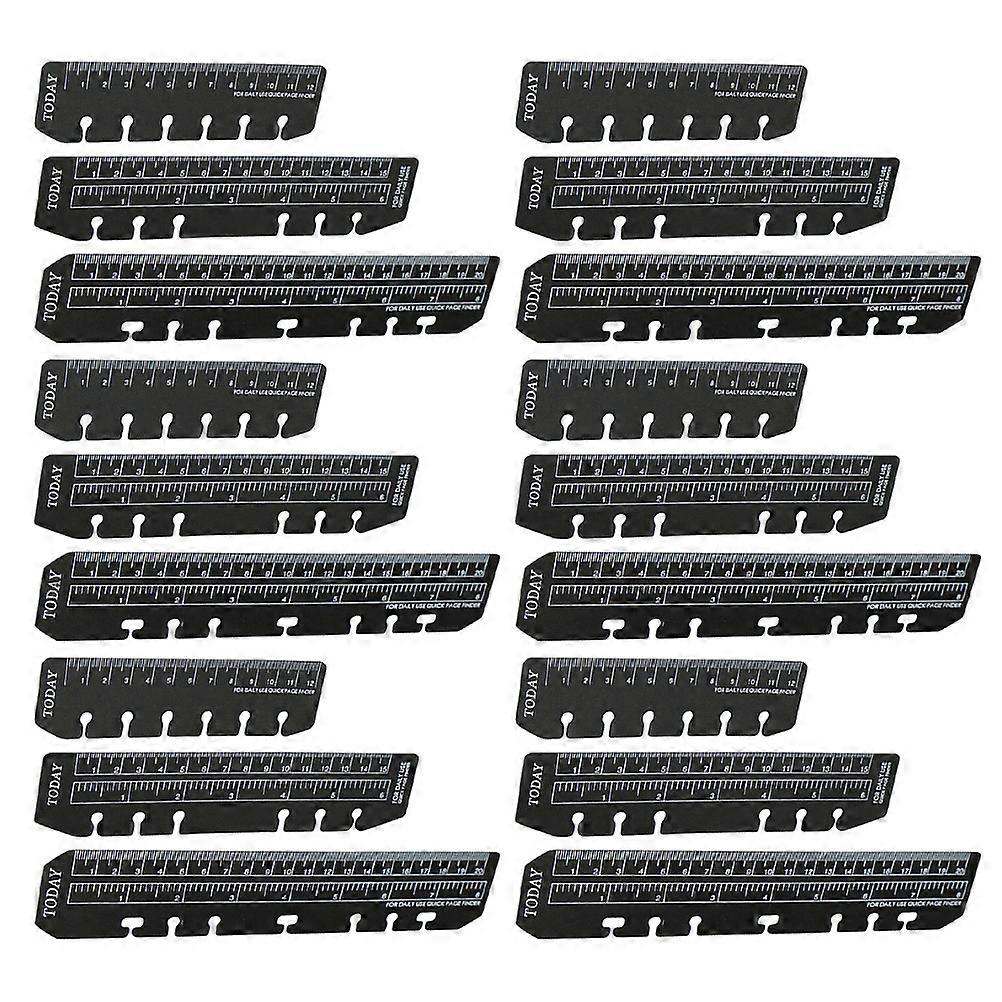 Portable Page Ruler Planner Accessory Plastic Ruler for Books 36Pcs