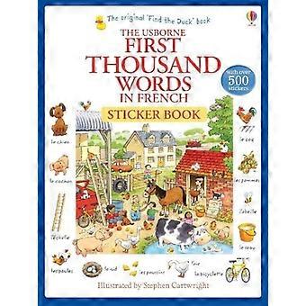 Første bok tusen ord i fransk klistremerke (første tusen ord klistremerke)