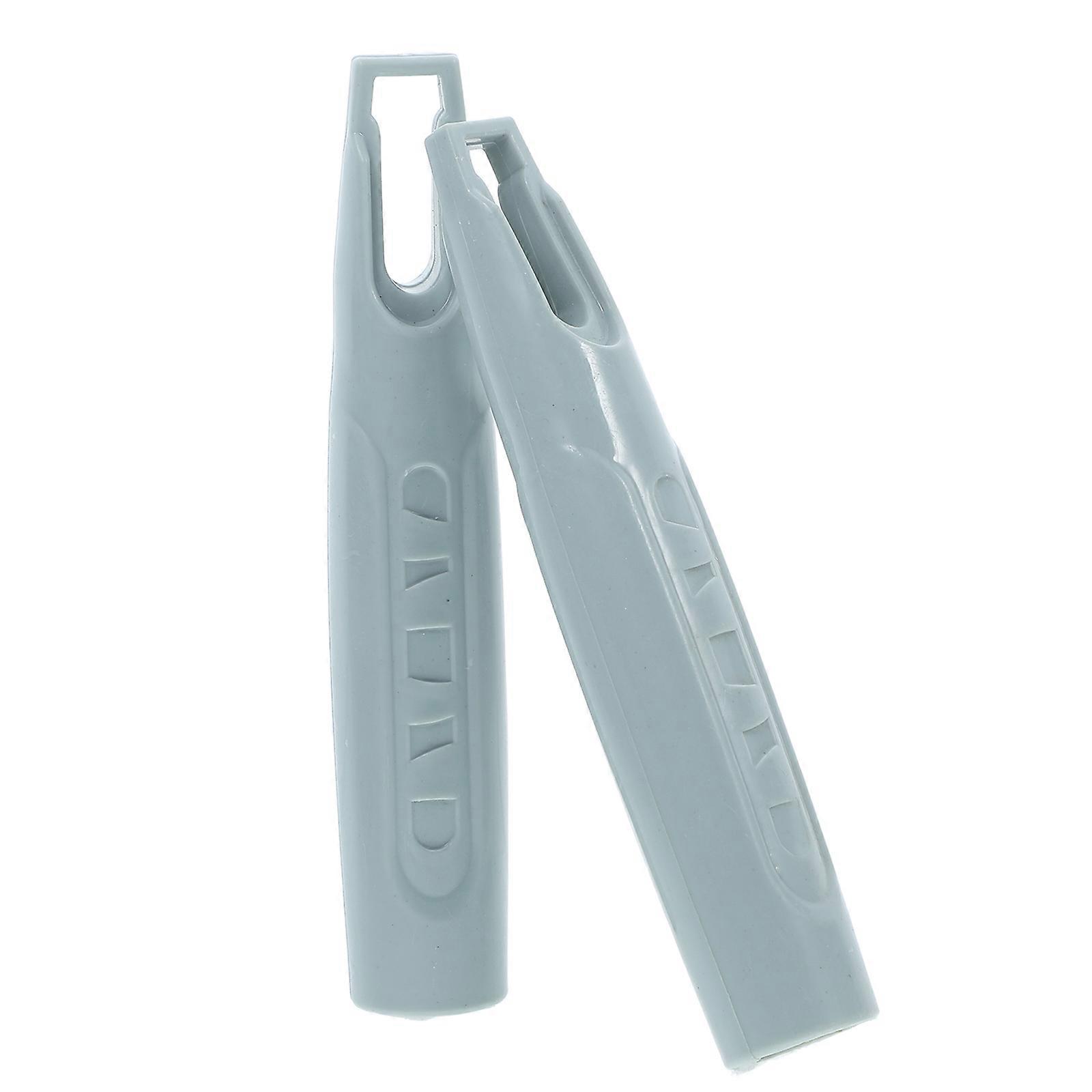 2Pcs Light Green Dustpan Handle Ergonomic Plastic Replacement Grip