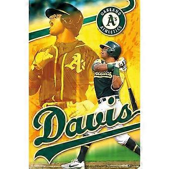 Khris Davis - quebra-cabeças de madeira Degli Oakland A Athletics Baseball MLB 16514 -A2327
