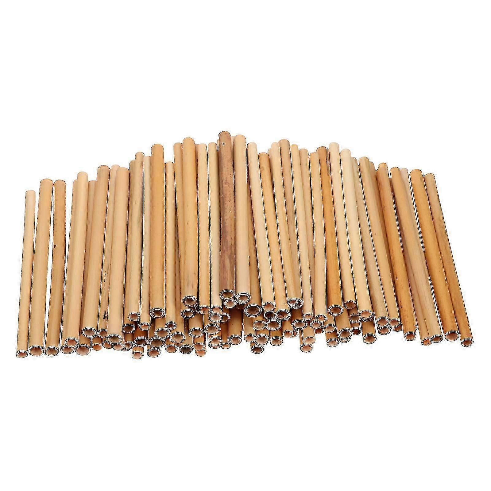 Replacement Reed Tubes 100Pcs compatible Bee House 15.00X0.80X0.80Cm Light Yellow compatible Mating