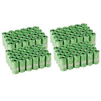 Dog Poop Bags with Leak-Proof Unscented Compostable Pet Waste Disposal Refill compatible with Doggy Puppy 1440 Bags, 96 Rolls