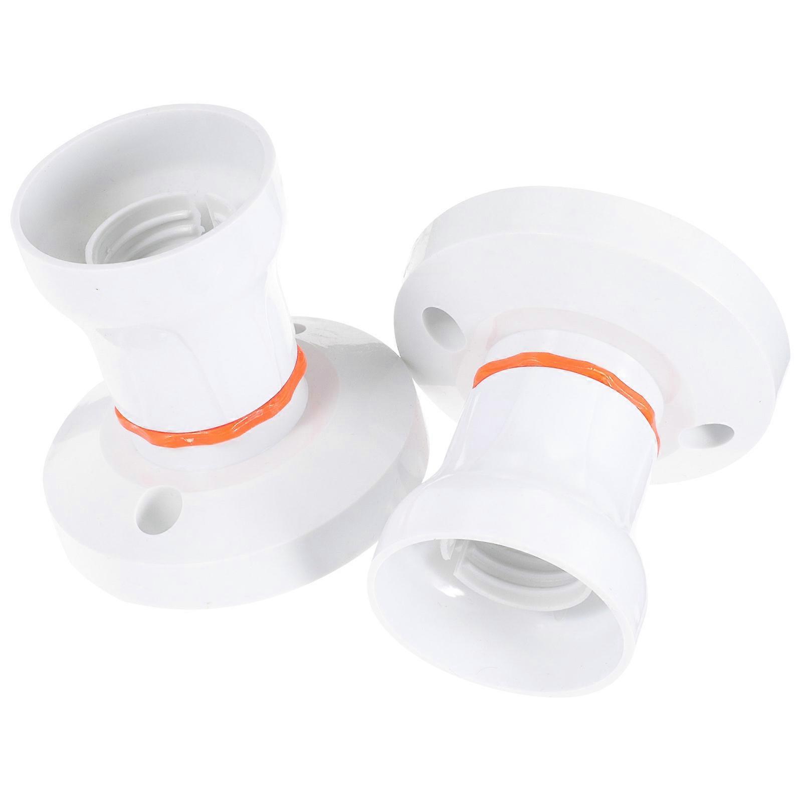 Lighting Use Light Socket E27 B22 Base Adapter 10Pcs White Lamp Holder