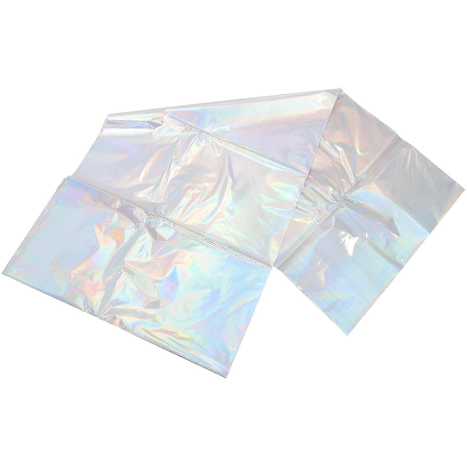 Multi Colored Foil Tablecloth Disposable for Wedding Table 5Pcs Set