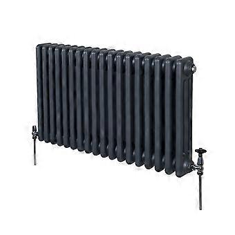 Traditional 3 Column Radiator 600mm x 832mm Modern Central Heating Heater Matt Anthracite Grey