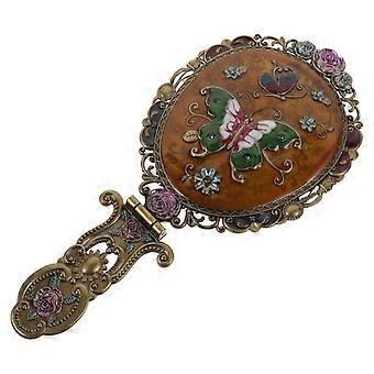 Lustro do makijażu w stylu vintage Składany uchwyt Lustro do makijażu Lady Lustro kosmetyczne