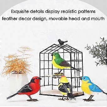 Electric Singing and Chirping Artificial Bird Toy, Interactive Motion and Sound Activated Battery Operated Decoration