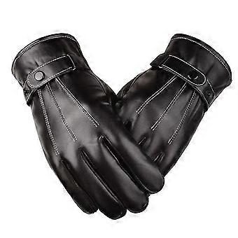Men's Touchscreen Gloves, Windproof Thickened Plush Lined Wear Resistant for Winter Outdoor Activities