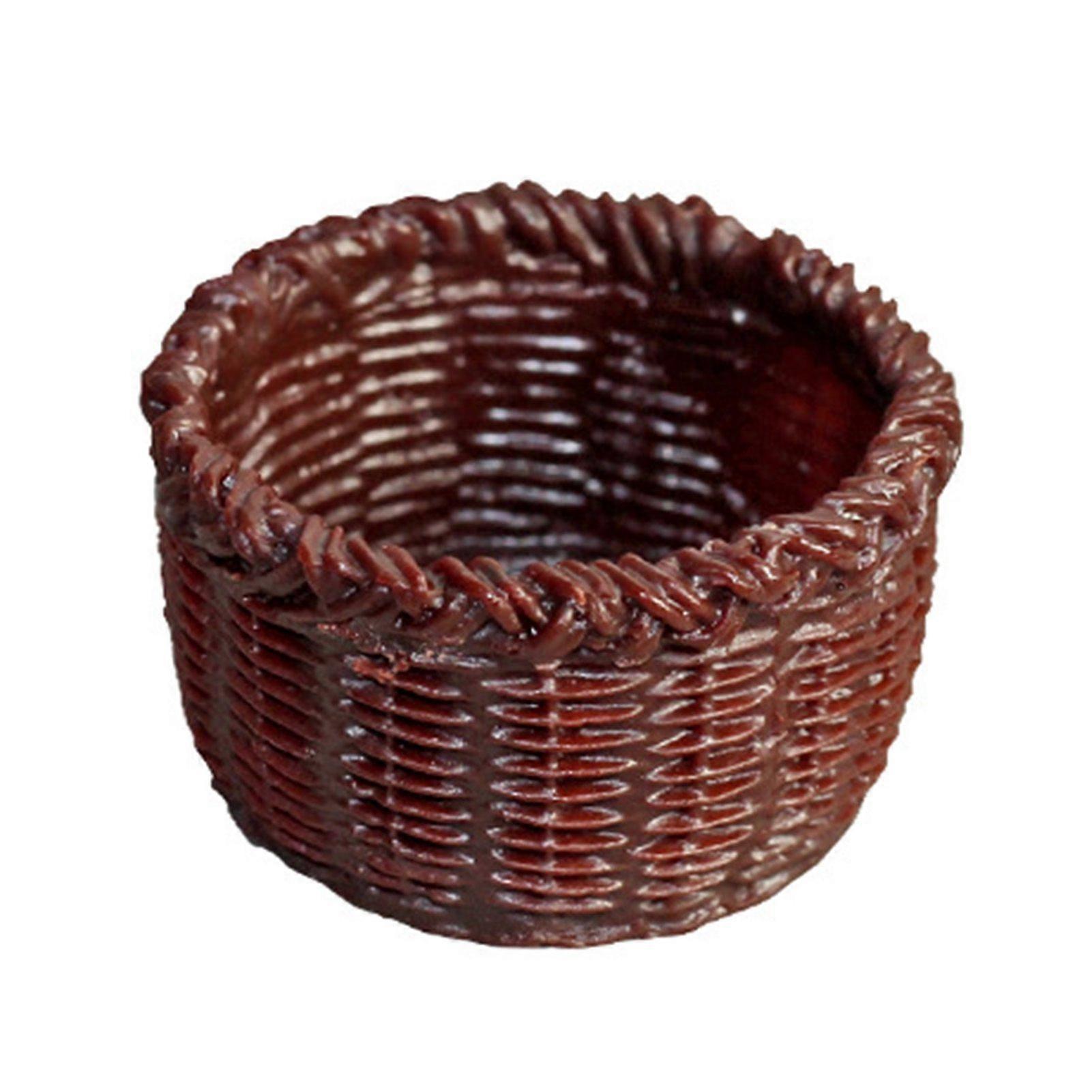 Mini Basket Small Early Development Delicate Miniature Picnic Basket Model for Intellectual Development