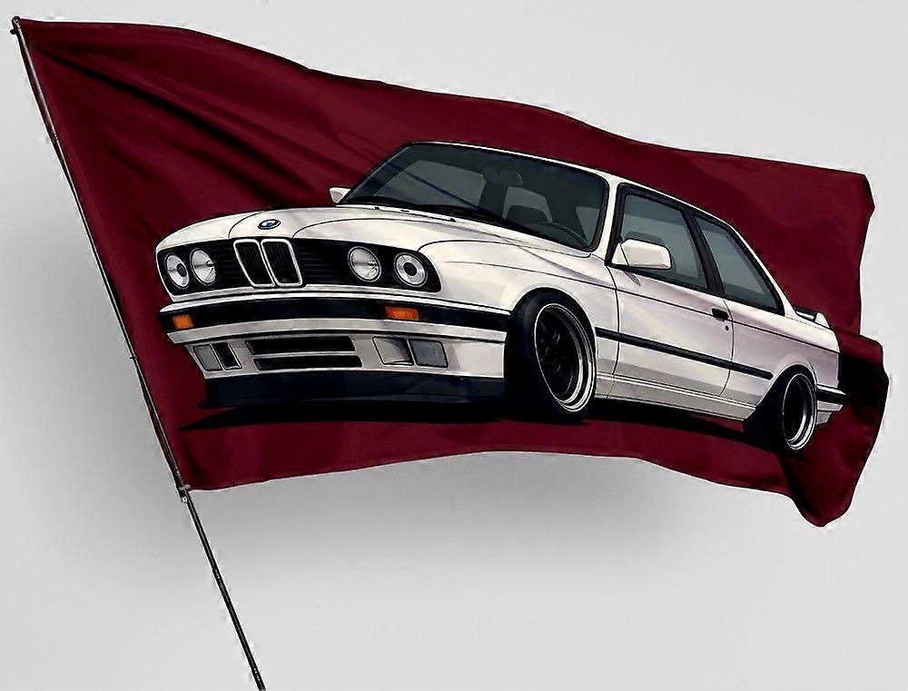 BMW E30 Flaggbanner Bil Bilentusiast CX0958