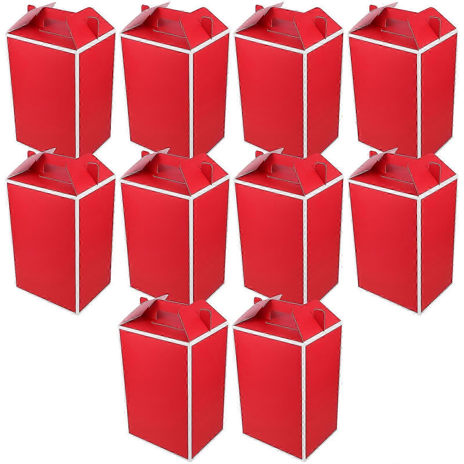 10pcs Gift Boxes Gift Packaging Box Empty Gift Packing Box Candy Box with Handle