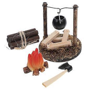 Fogão em miniatura para casa de bonecas, decoração para pendurar, com 1 conjunto.