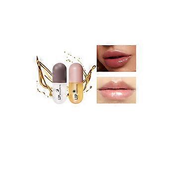Lip Plumper Set with Instant Plump Effect, Hydrating Gloss Duo for Day and Night Use