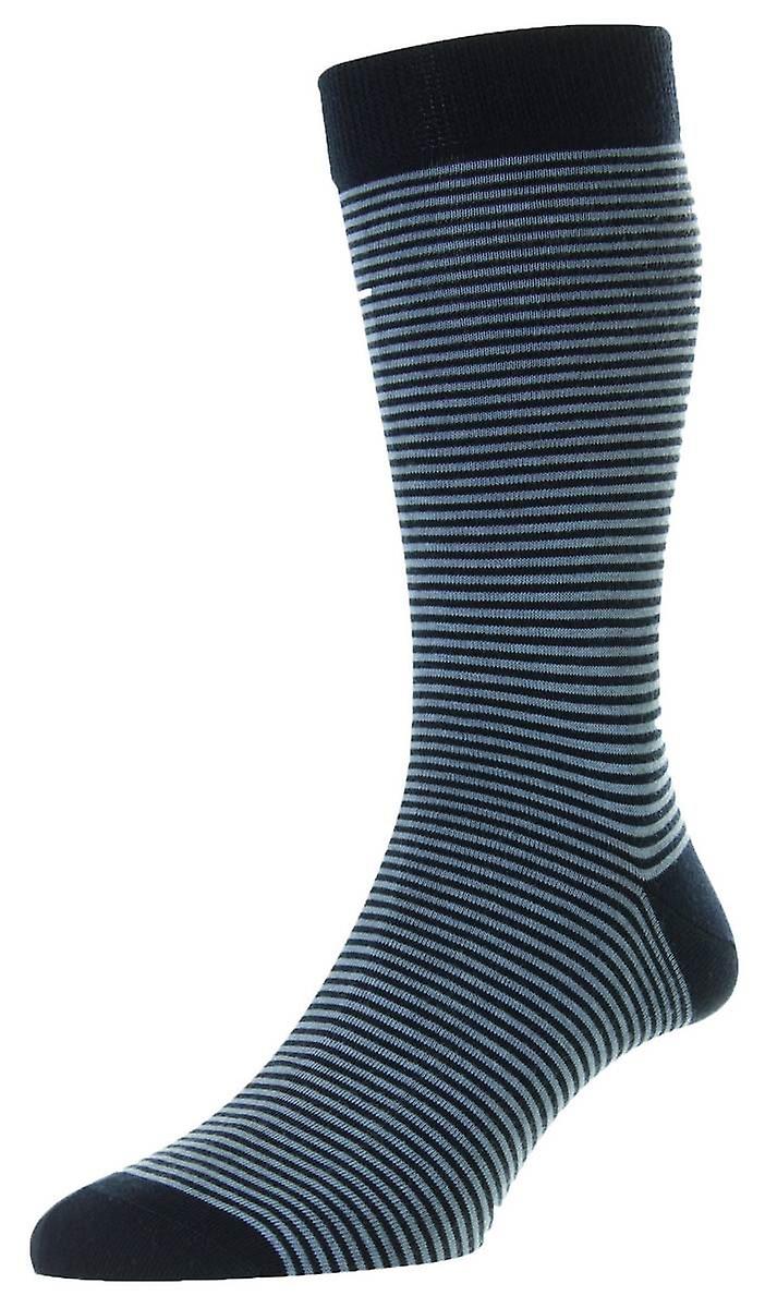 Pantherella Holst Egyptian Cotton Socks - Navy
