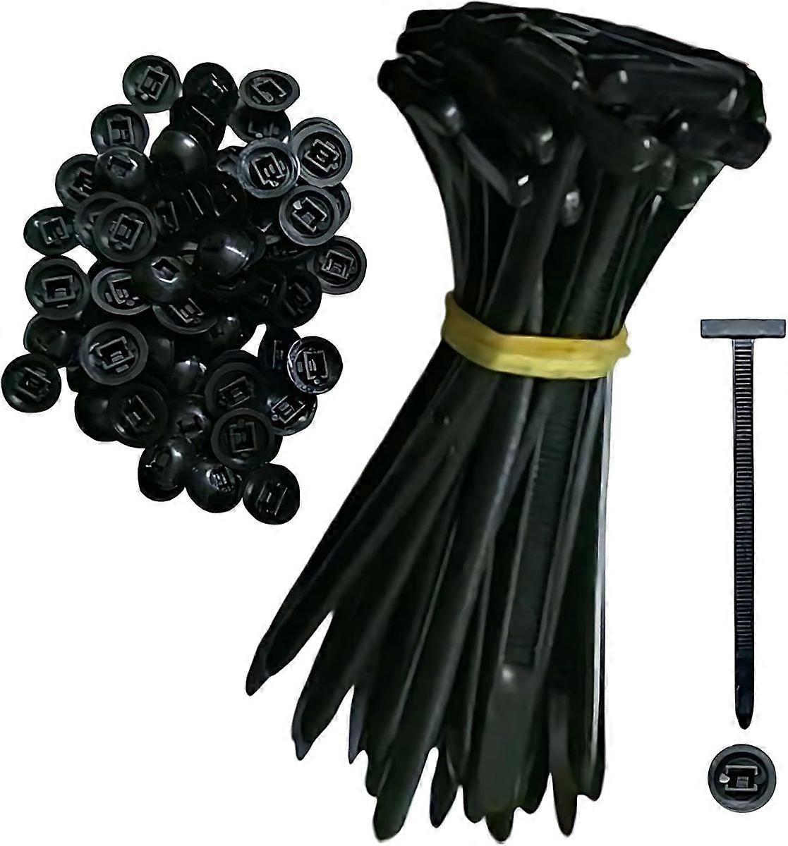 100Pcs Nylon Universal Cable Tie Buckle