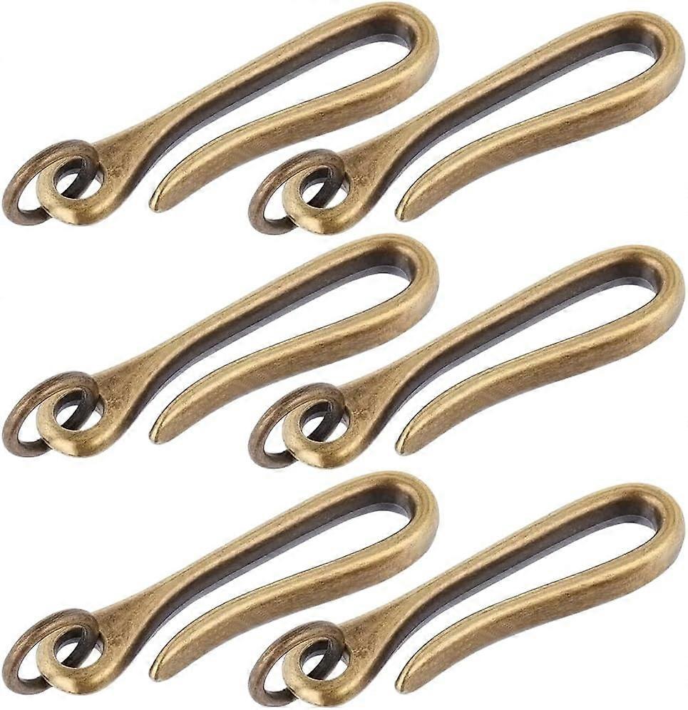 Brass Fish Hook Keychain U Shape Hook