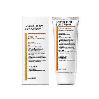 Invisible Fit Sunscreen | SPF 50 Sun Cream UV-A/UV-B Dual Protection | No White Cast, Low Irritation, Hydrating Lightweight Glow Sunscreen for Face &