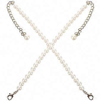 High Heels & Footwear Decoration: Pearl Ankle Straps, Elegant Slip On Shoe Straps