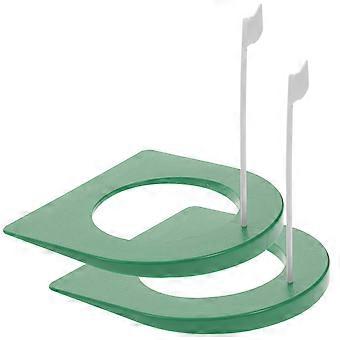 Practice Putting Cup Training Aid Green Plastic 2Pcs Portable Golf Tool