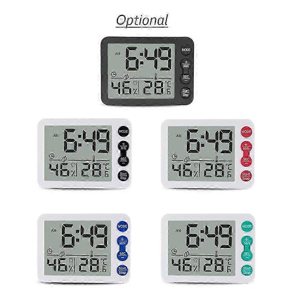 Digital Thermometer Hygrometer with LCD Clock Countdown Timer / Selectable for Office Home