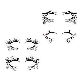 12Pairs Eye Shadow Eyeliner Stickers for Women Black Halloween Tool