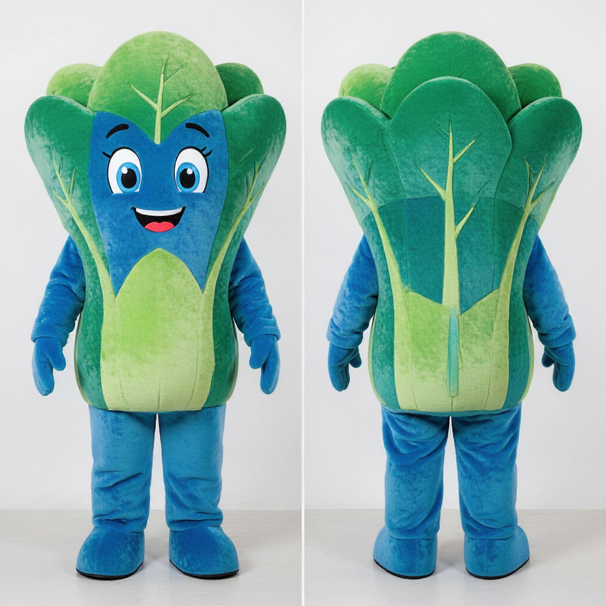 MASTICOT Azure Blue Rounded Caesar Salad Mascot
