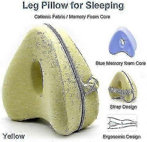 Orthopedic Pillow compatible with Sciatica Relief (yellow)