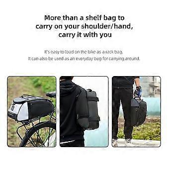 Fiets kofferbak tas Grote capaciteit Reflecterende fiets achterdrager tas Multifunctionele fiets bagagetas Duurzame en waterbestendige fiets achterzadeltas