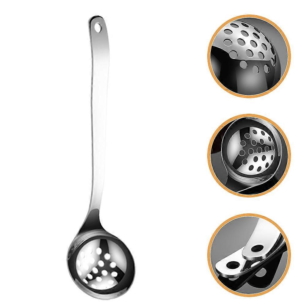 Multi-Use Oil Filter Skimmer Spoon for Kitchen Use Silver 2Pcs Convenient Colander