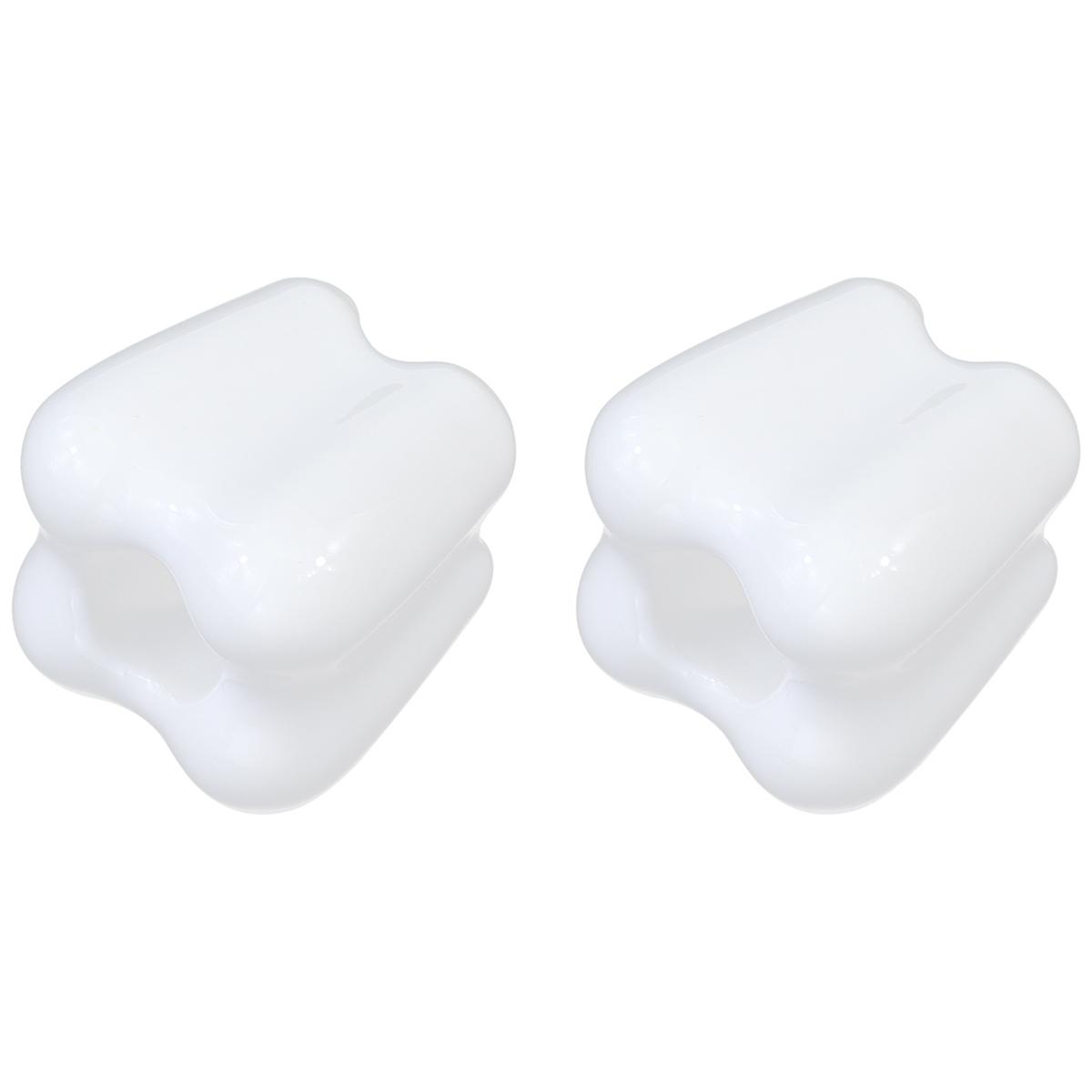 Toothpaste Holder Ceramic Tooth Shaped Rack for Storage Use 6Pcs White