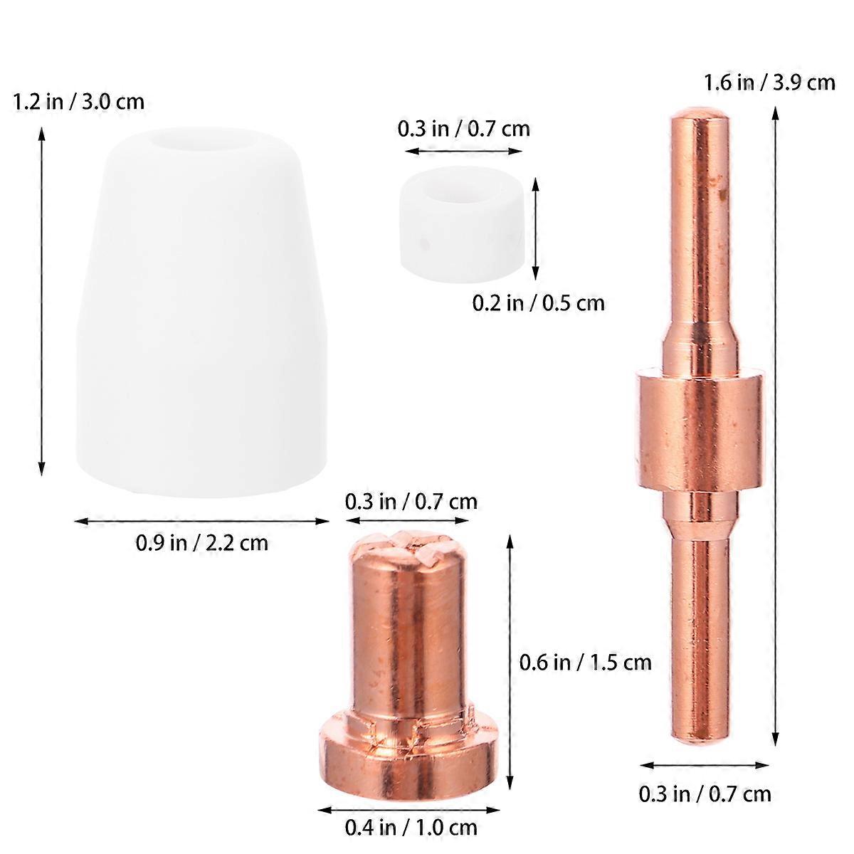 Plasma Cutter Electrode Tip for 30Pcs 40A Consumables Machine Kit