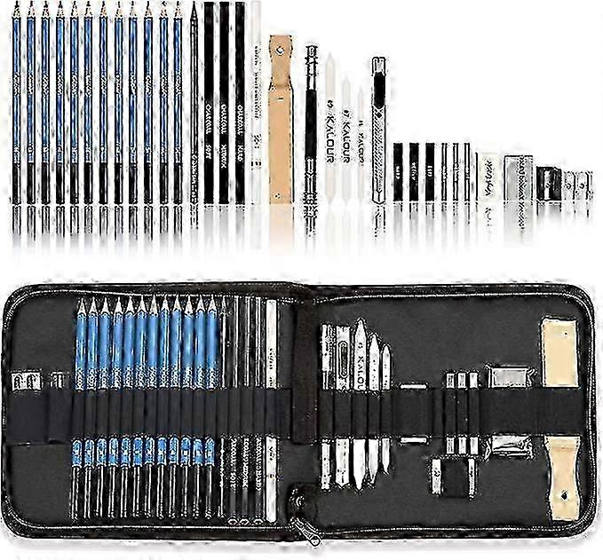 33-Pc Drawing Set With Blendable Graphite