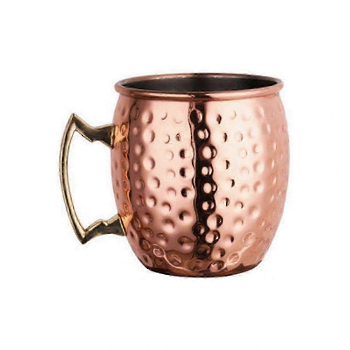 Copper Dotted Hammered Steel Mug