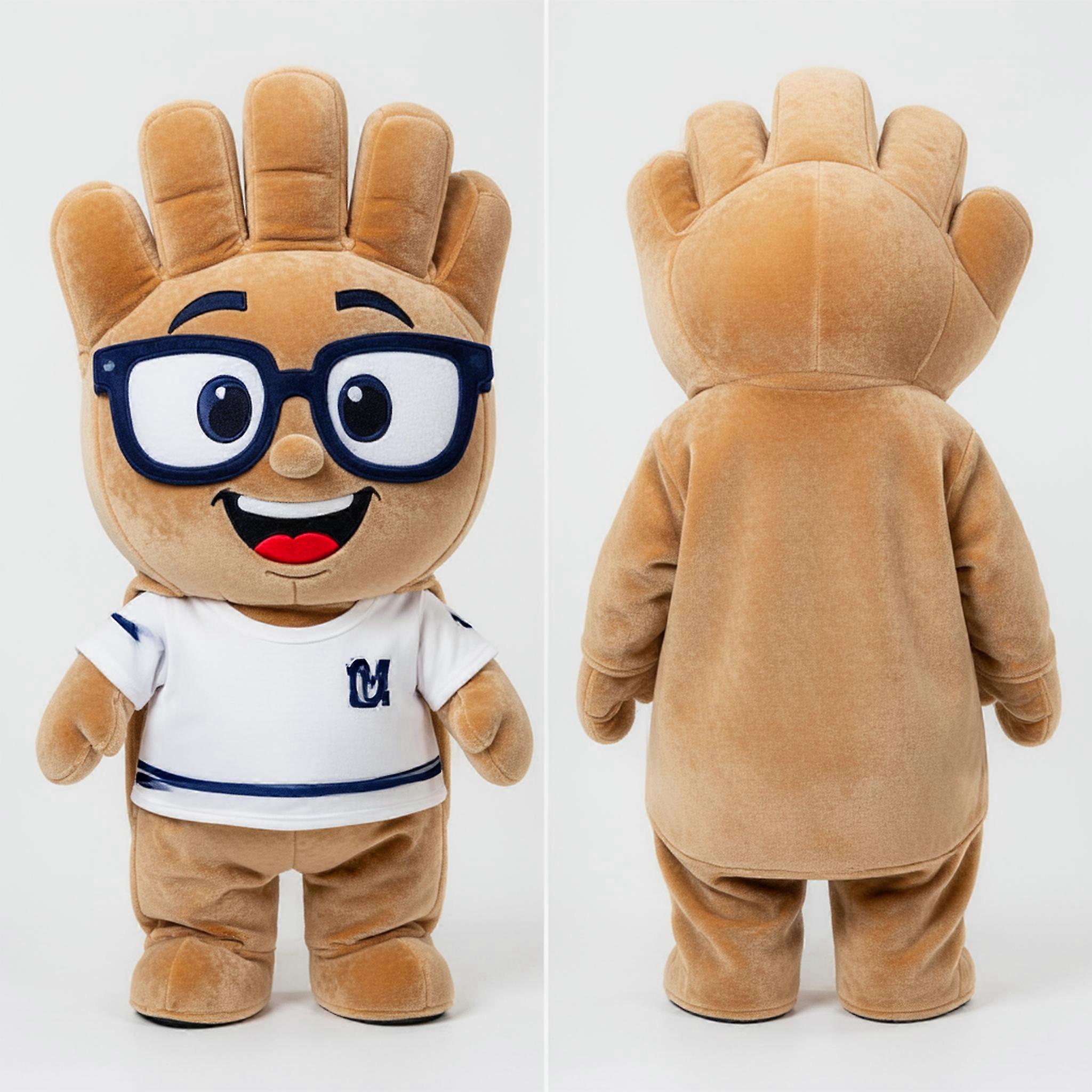 MASTICOT Tan Plush Handball Ball Mascot