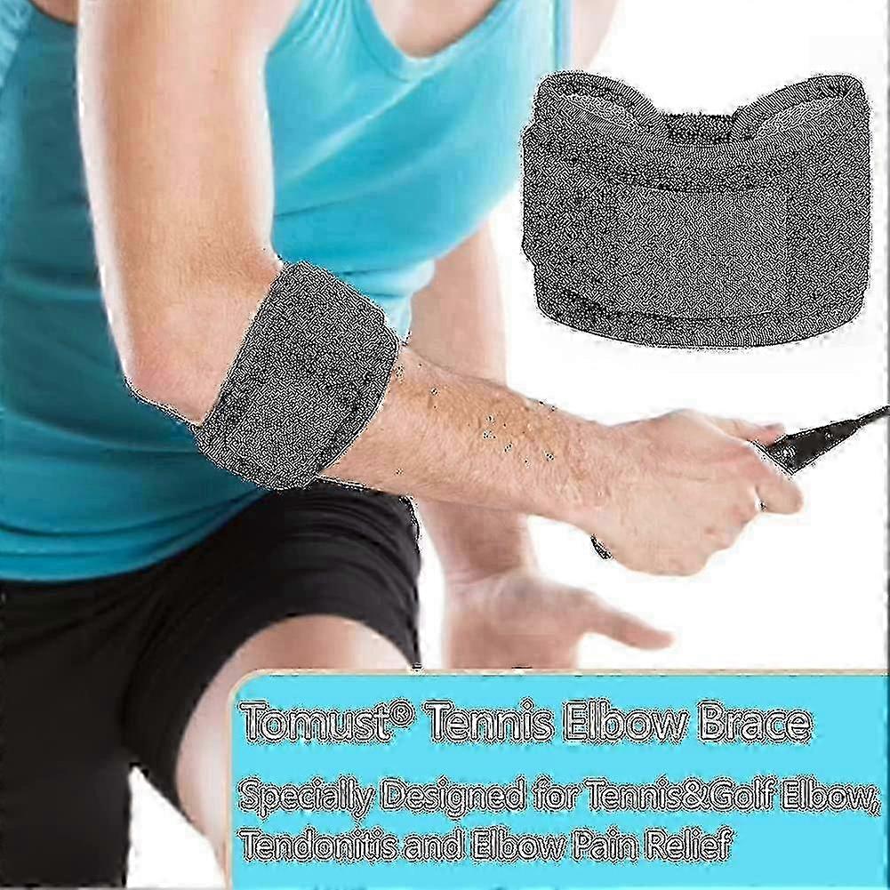 Elbow Brace compatible with Tennis Adjustable Support with Gel Pad compatible withearm Compression Band