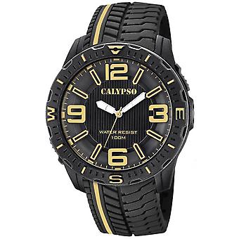Calypso Street Style Quartz Analog Man Watch avec Bracelet en caoutchouc K5762/6