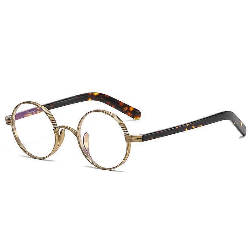 Retro Round Lightweight Titanium Glasses for Small Faces