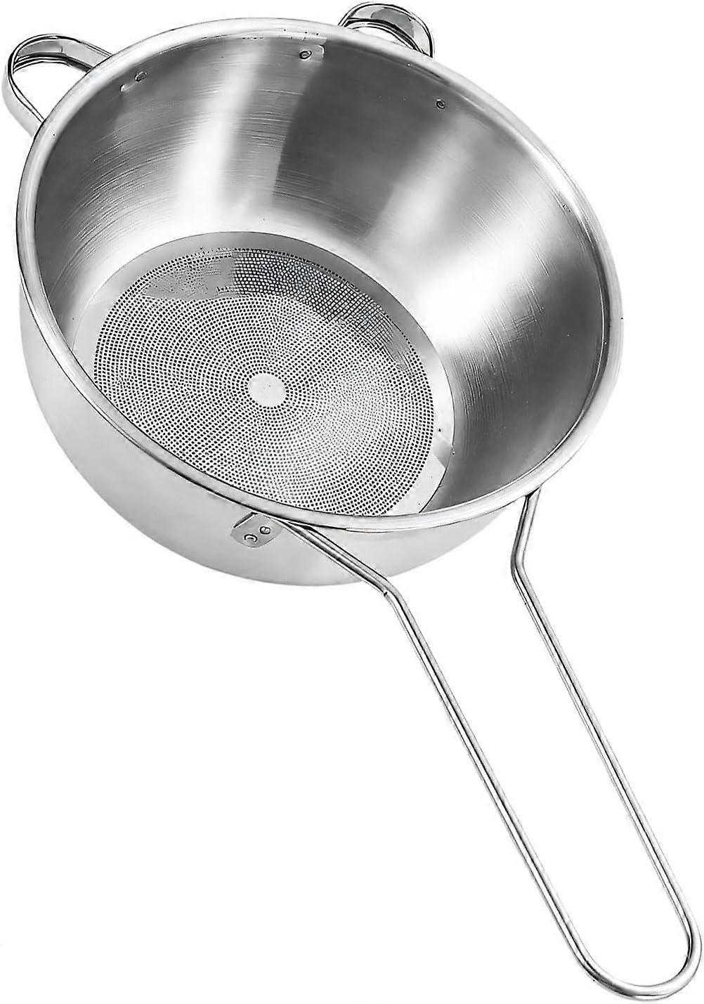 Perforated Kitchen Strainer with Basket and Long Wire Handle