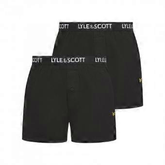 Lyle & Scott Mens Usher Logo Woven Boxer Shorts (Pack of 2)